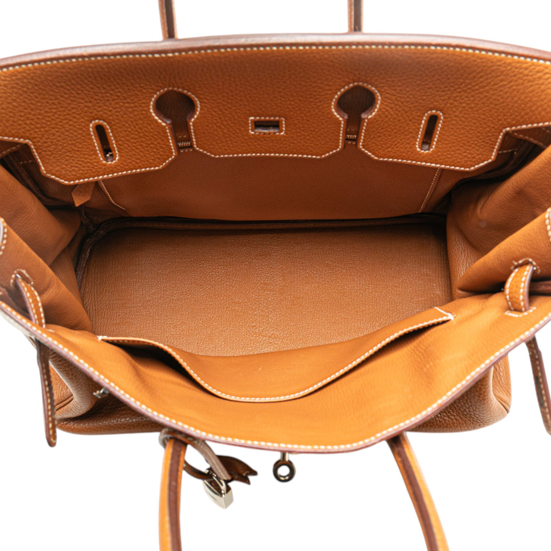 Hermès Clemence Birkin Retourne 35 Marron