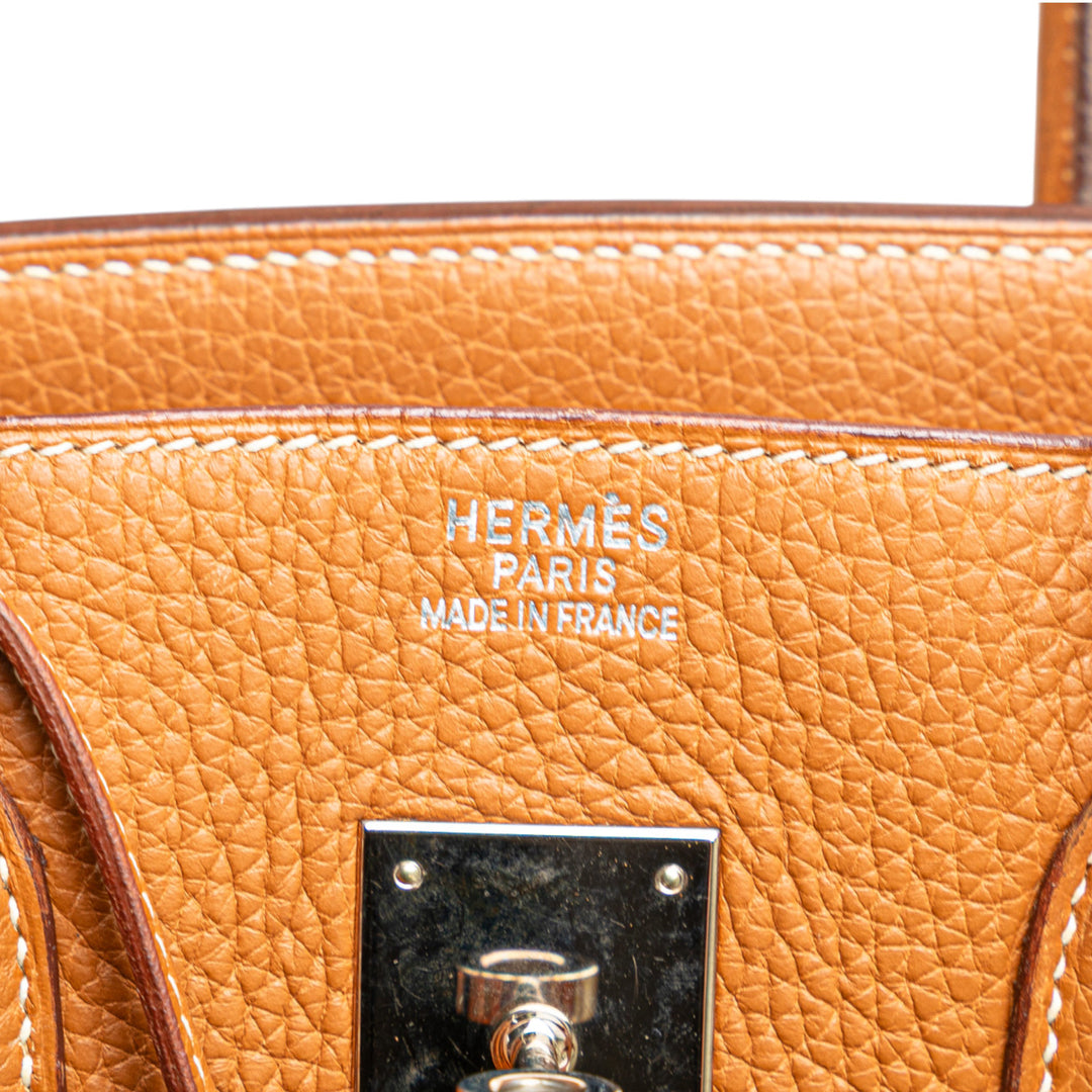 Hermès Clemence Birkin Retourne 35 Marron