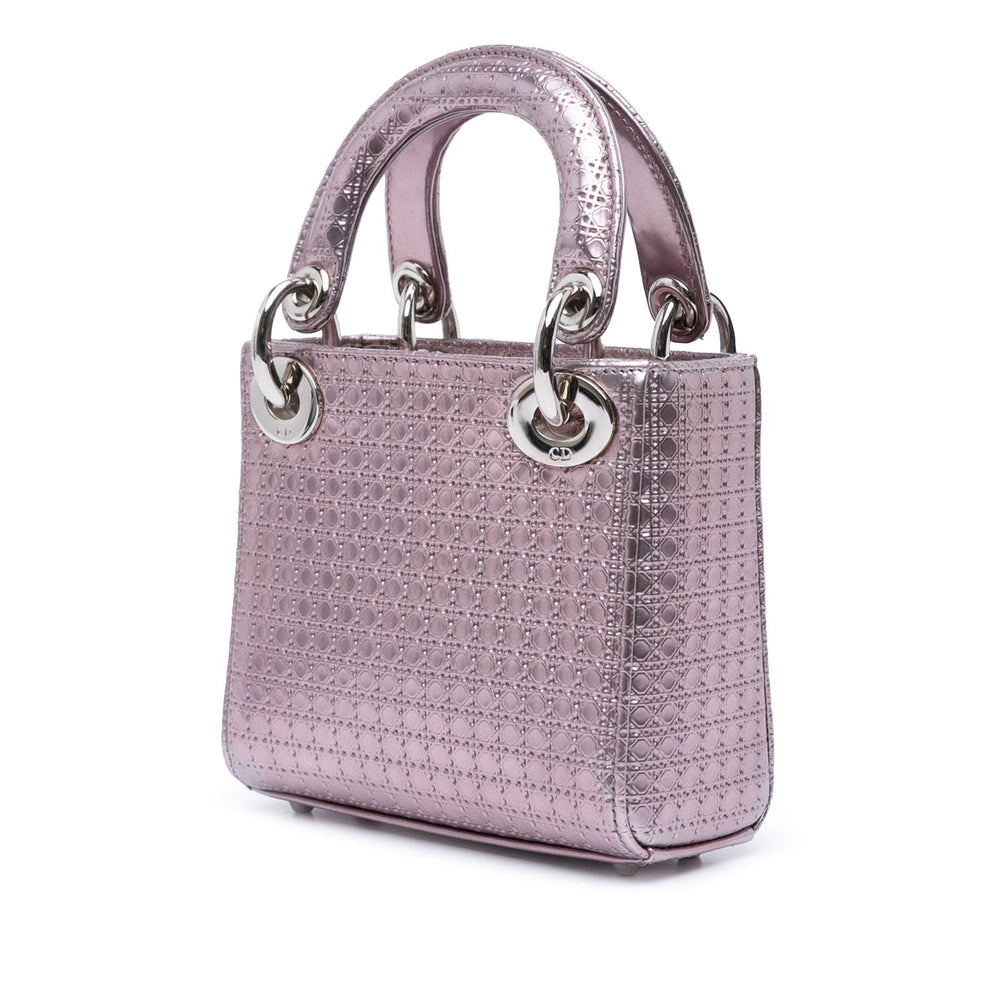 Dior Micro Patent Microcannage Lady Dior Purple - GABY PARIS