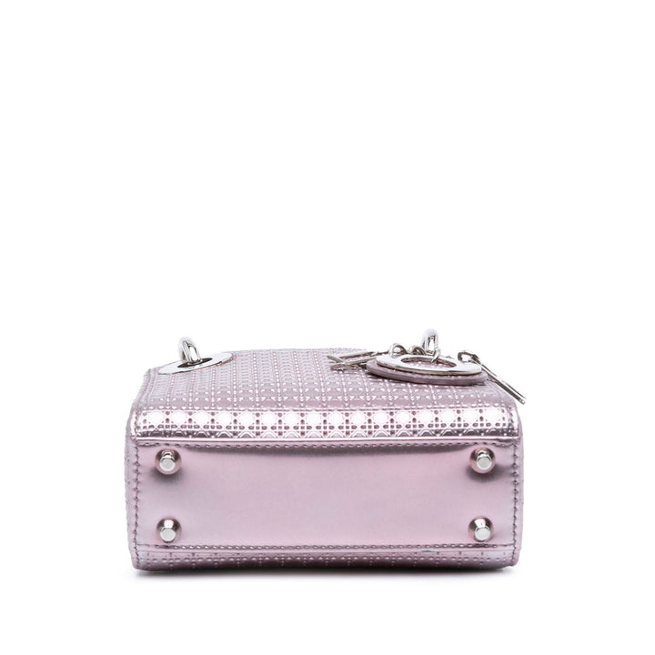 Dior Micro Patent Microcannage Lady Dior Purple - GABY PARIS