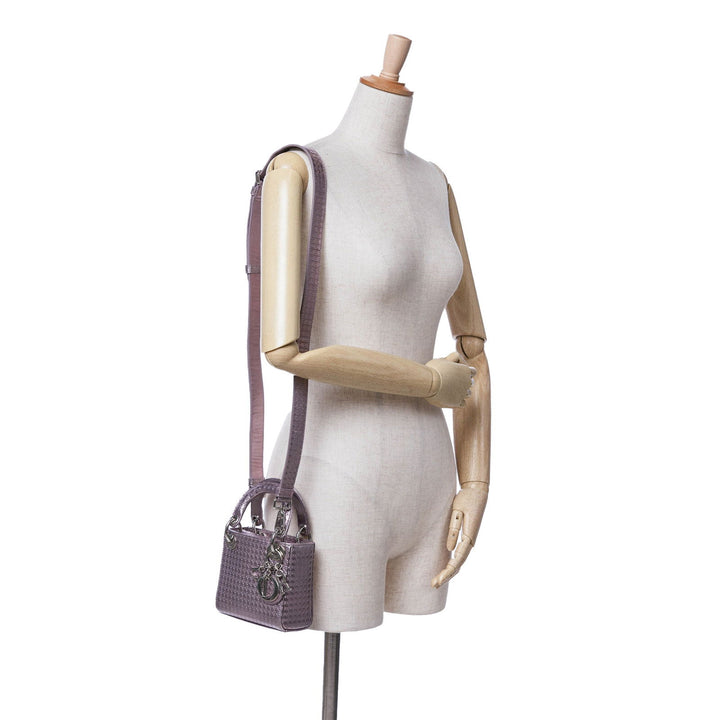 Dior Micro Patent Microcannage Lady Dior Purple - GABY PARIS