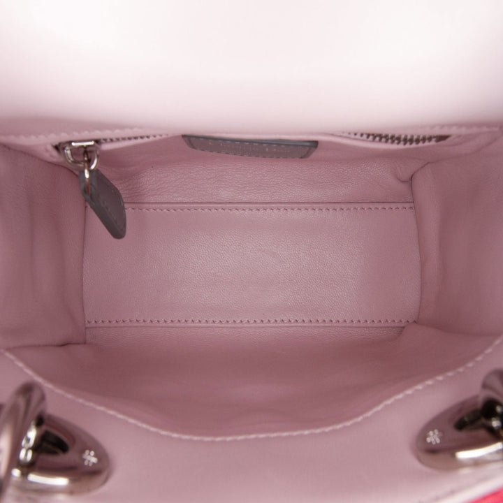 Dior Mini Tricolor Lambskin Cannage Lady Dior Pink - GABY PARIS