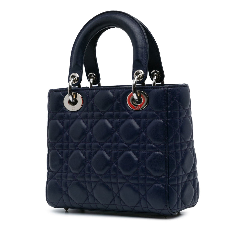 Dior Small Lambskin Cannage My ABCDior Lady Dior Blue - GABY PARIS