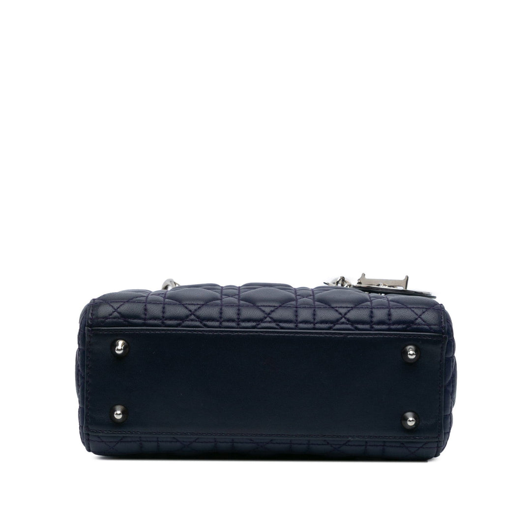 Dior Small Lambskin Cannage My ABCDior Lady Dior Blue - GABY PARIS