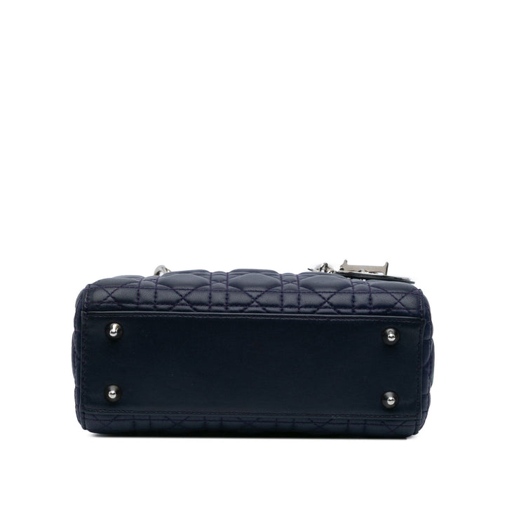 Dior Small Lambskin Cannage My ABCDior Lady Dior Blue - GABY PARIS