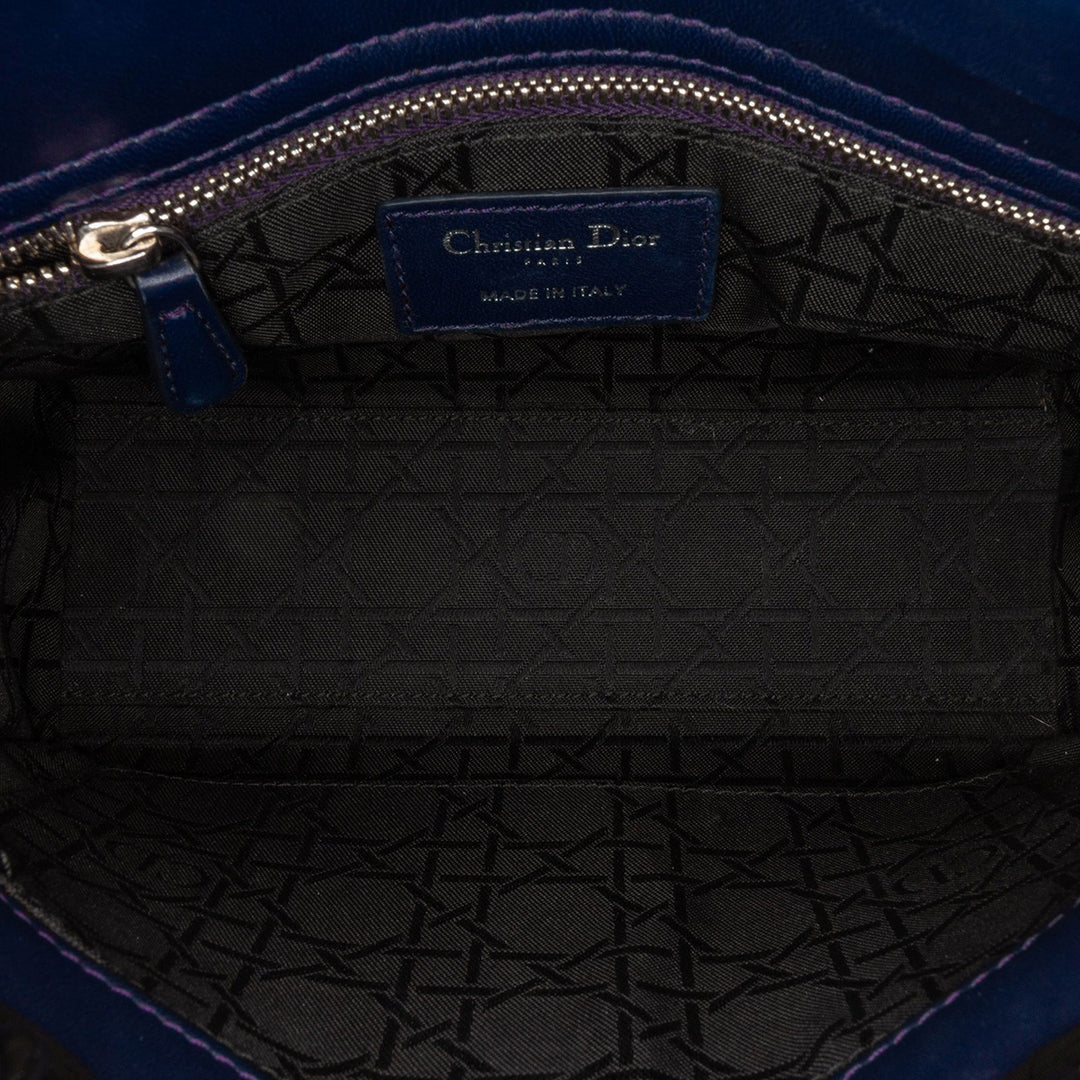Dior Small Lambskin Cannage My ABCDior Lady Dior Blue - GABY PARIS