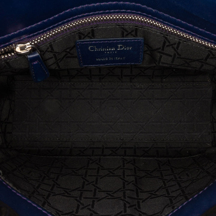 Dior Small Lambskin Cannage My ABCDior Lady Dior Blue - GABY PARIS