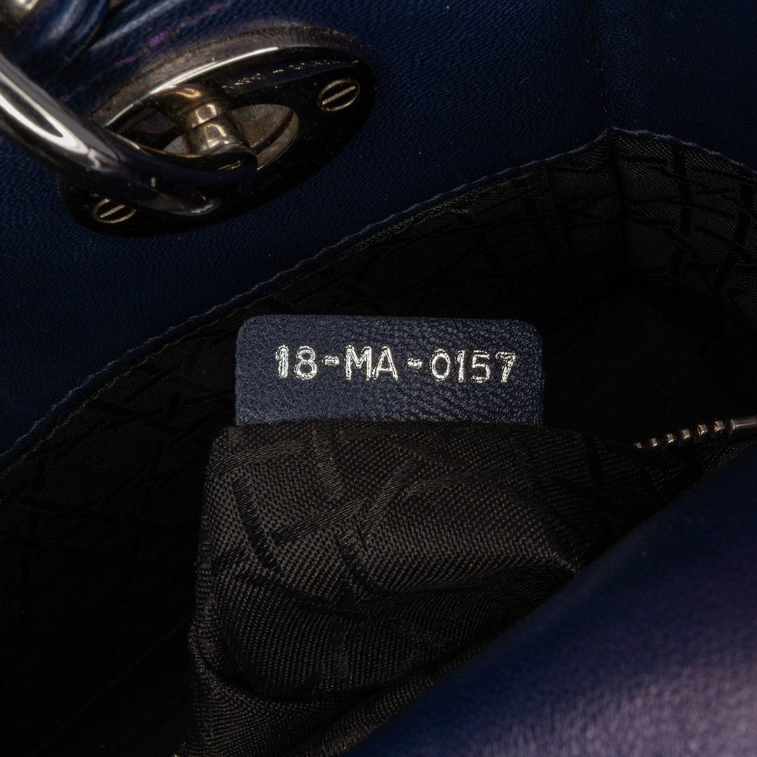 Dior Small Lambskin Cannage My ABCDior Lady Dior Blue - GABY PARIS