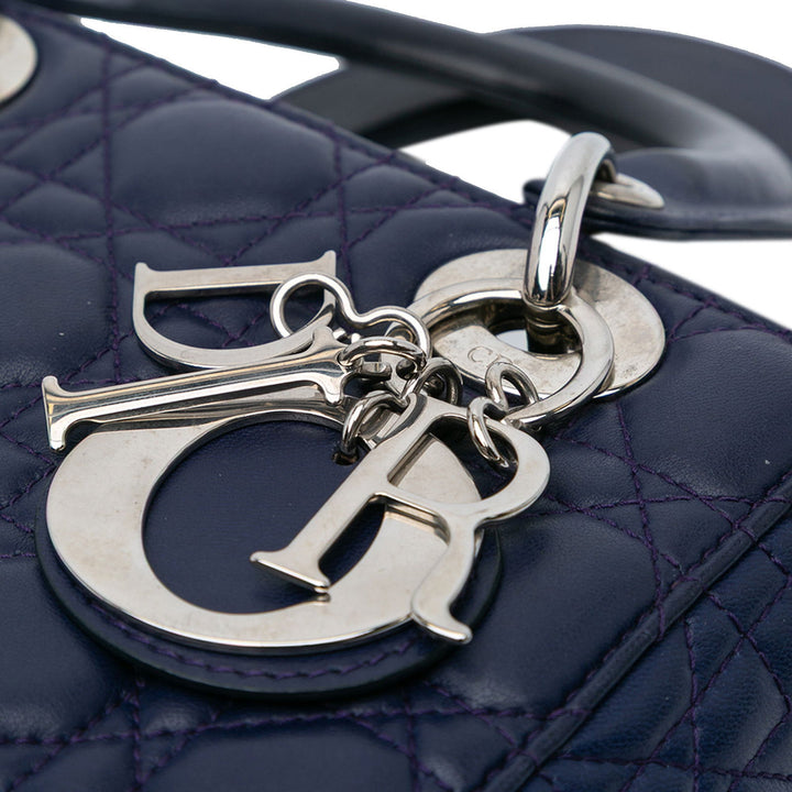 Dior Small Lambskin Cannage My ABCDior Lady Dior Blue - GABY PARIS