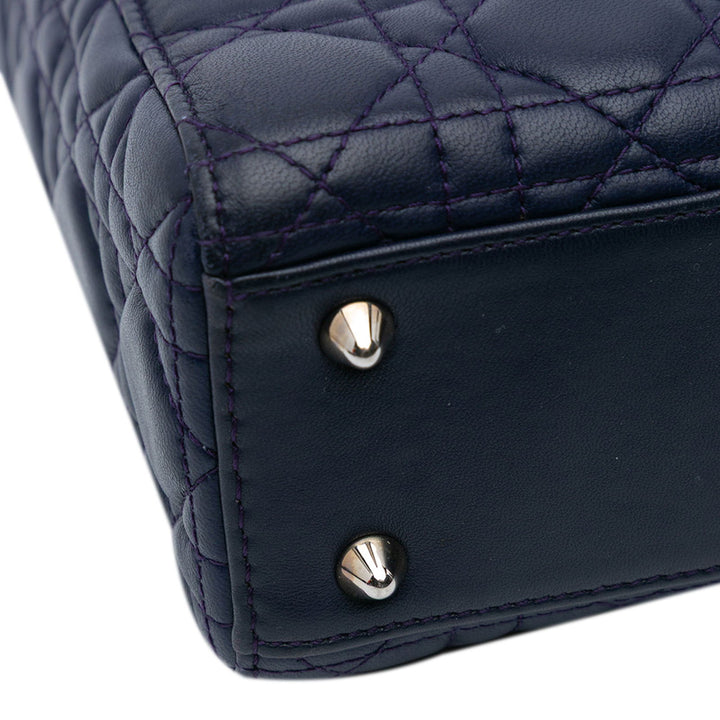 Dior Small Lambskin Cannage My ABCDior Lady Dior Blue - GABY PARIS