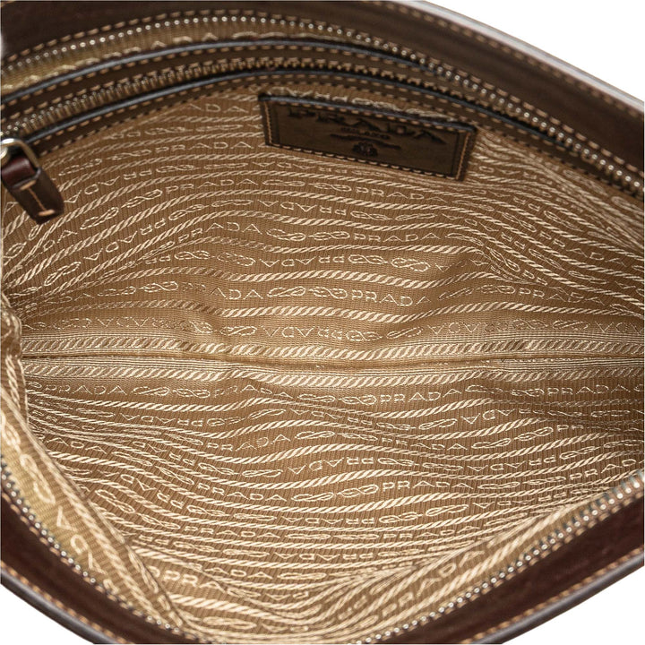Prada Toile Canapa Logo Sac porté croisé