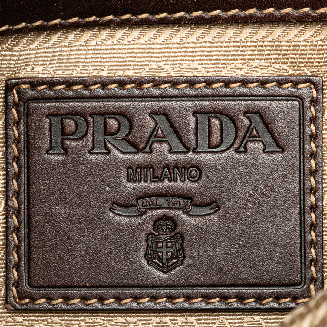 Prada Toile Canapa Logo Sac porté croisé
