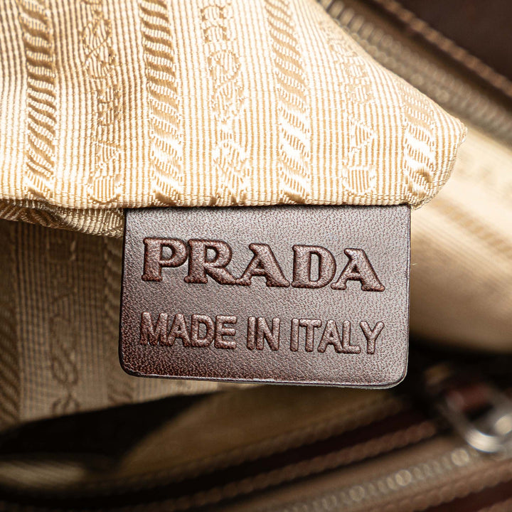 Prada Toile Canapa Logo Sac porté croisé