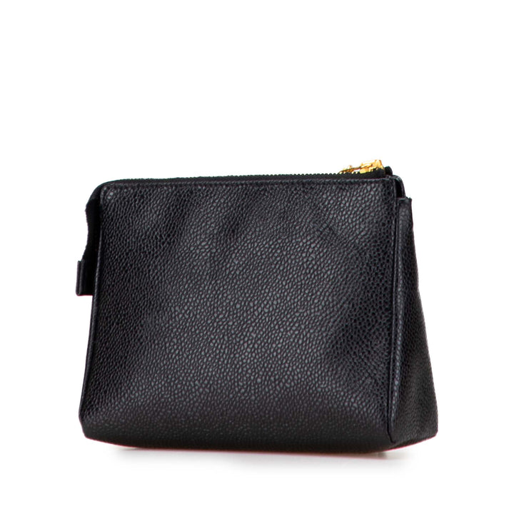 Chanel CC Caviar Cosmetic Pochette Noir