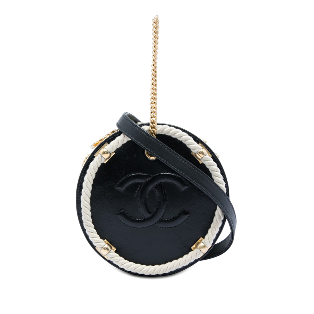 Chanel Crumpled Cuir de veau En Vogue Rond Sac