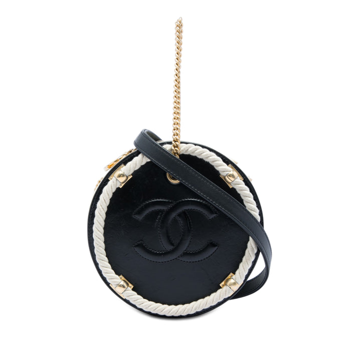 Chanel Crumpled Cuir de veau En Vogue Rond Sac