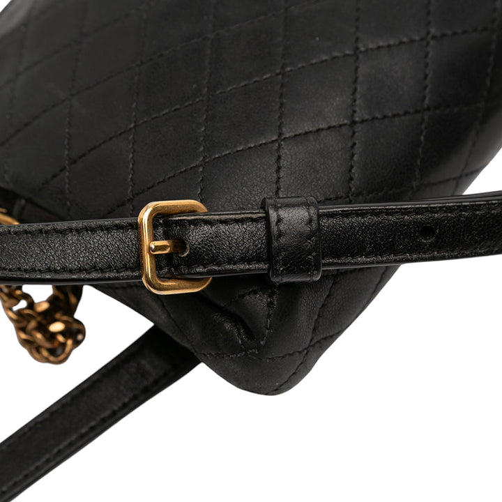 Saint Laurent Mini Matelassé Cuir d’agneau Gaby Zippered Pochette