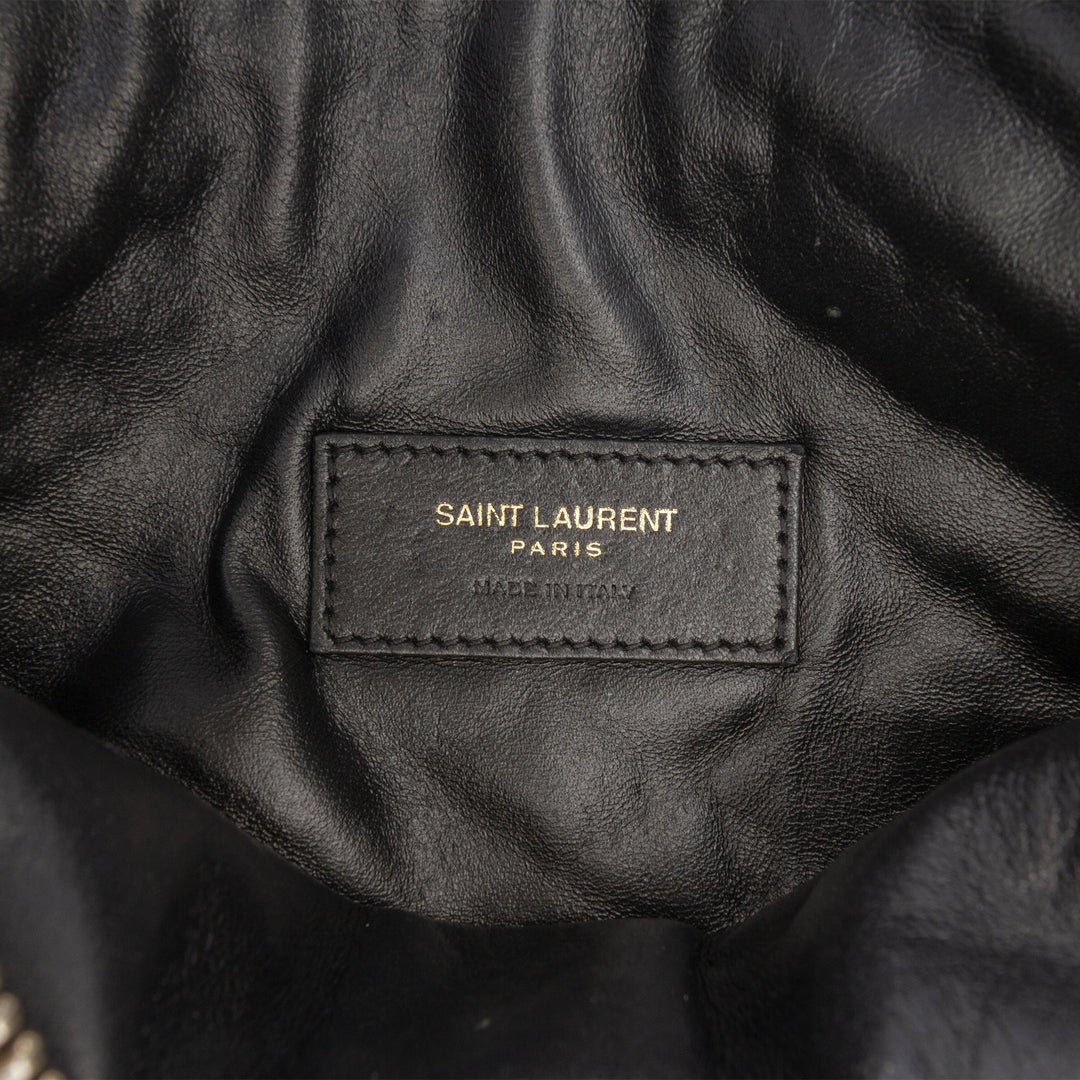 Saint Laurent Mini Matelassé Cuir d’agneau Gaby Zippered Pochette