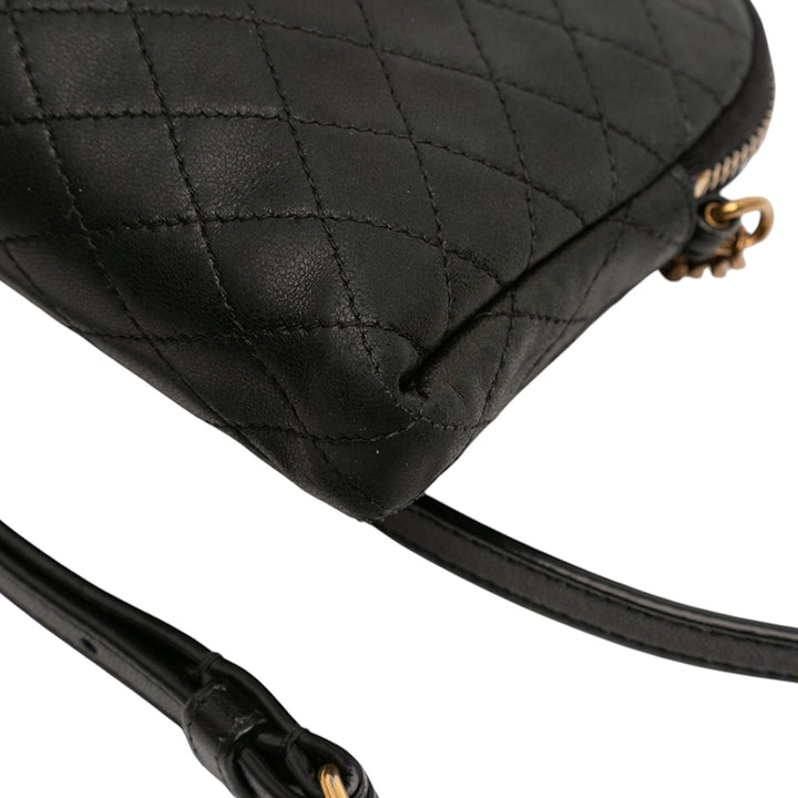 Saint Laurent Mini Matelassé Cuir d’agneau Gaby Zippered Pochette