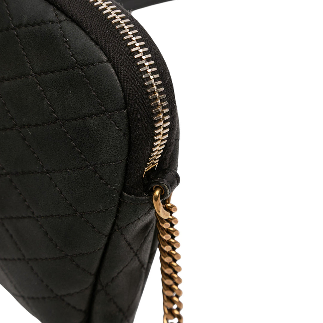 Saint Laurent Mini Matelassé Cuir d’agneau Gaby Zippered Pochette