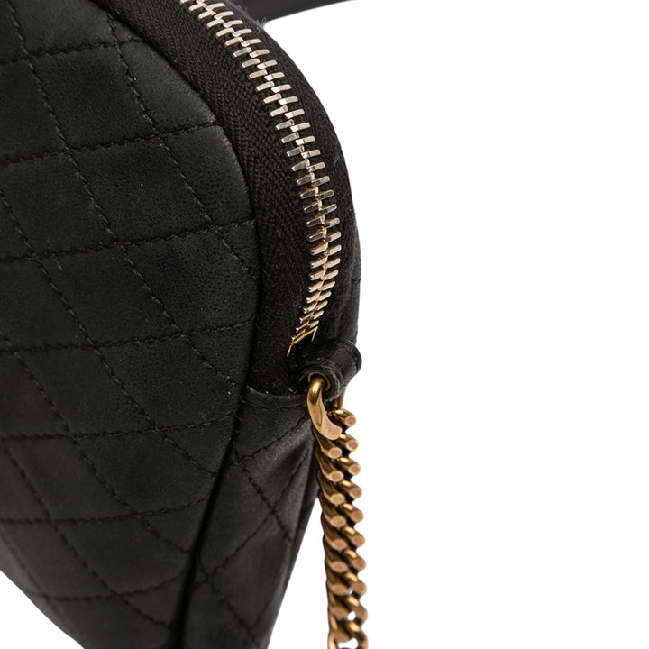 Saint Laurent Mini Matelassé Cuir d’agneau Gaby Zippered Pochette