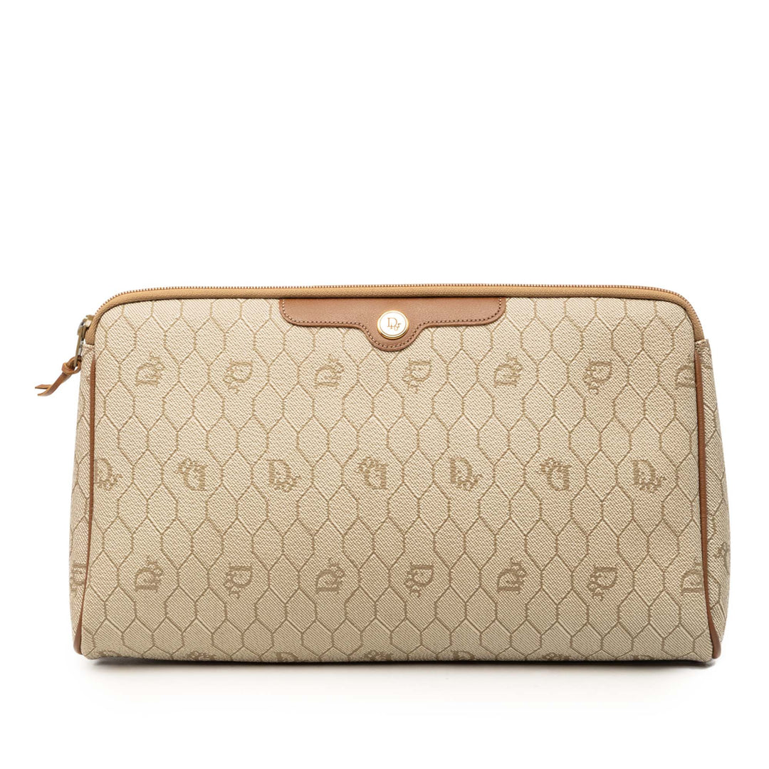 Honeycomb Pochette Toile enduite Beige