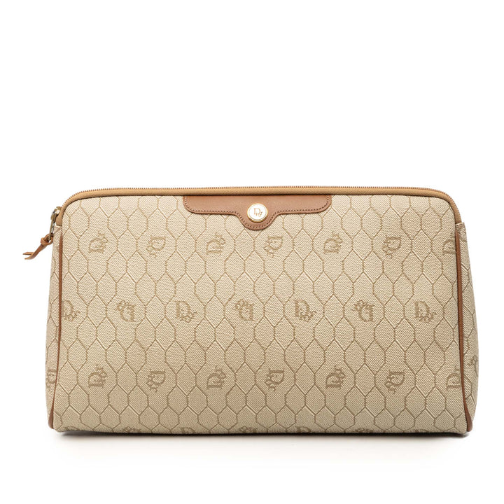 Honeycomb Pochette Toile enduite Beige