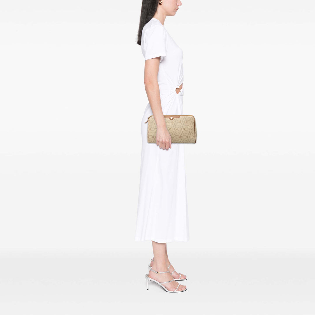 Honeycomb Pochette Toile enduite Beige