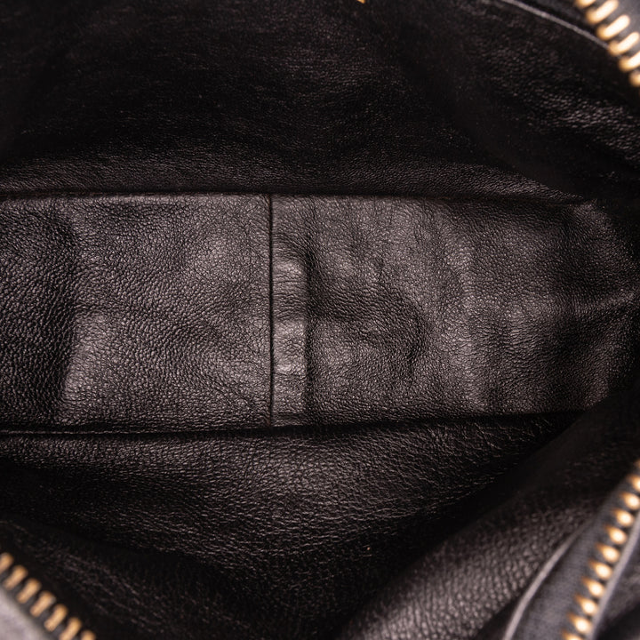 Chanel Mini Quilted Cuir d’agneau Camera Sac porté croisé Noir