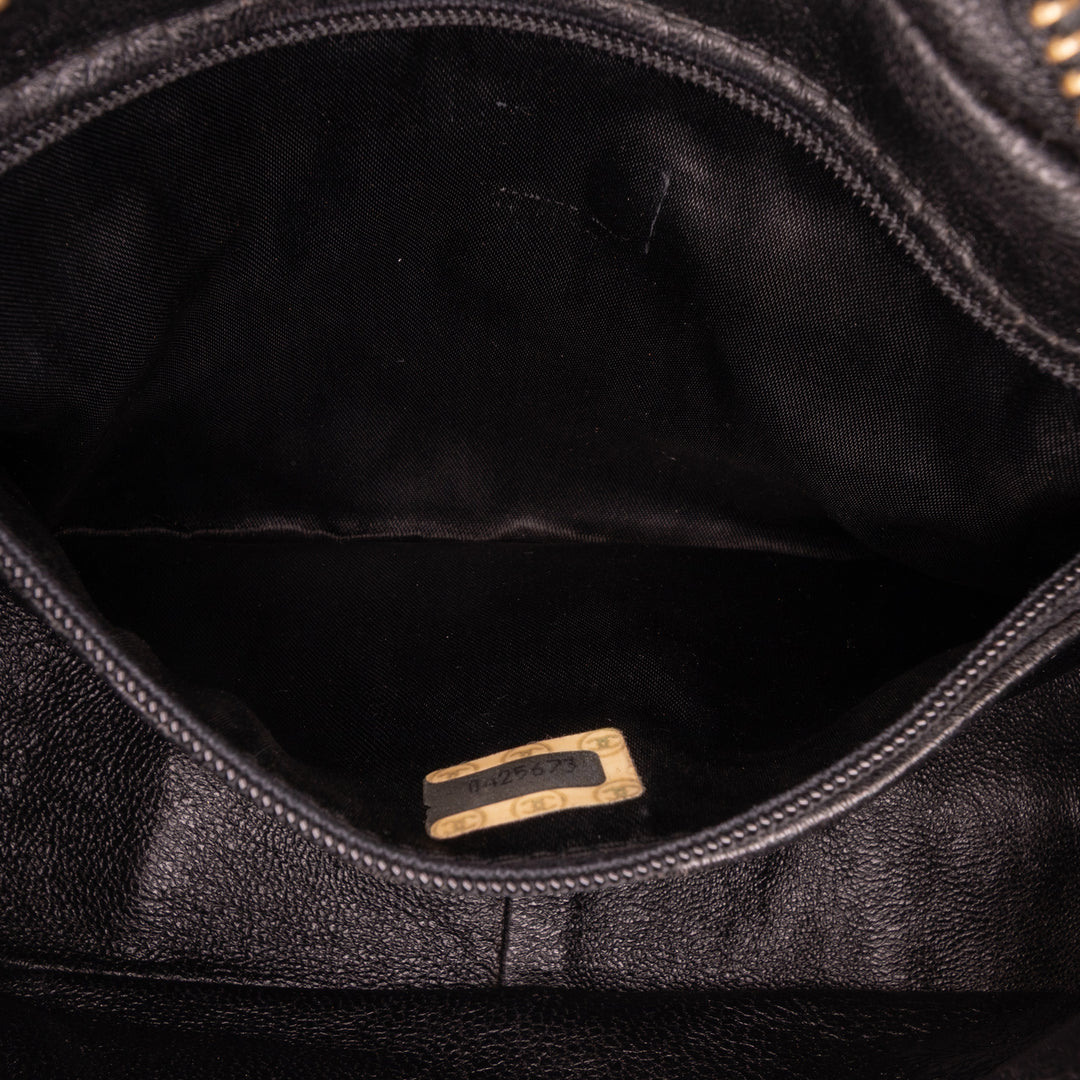 Chanel Mini Quilted Cuir d’agneau Camera Sac porté croisé Noir