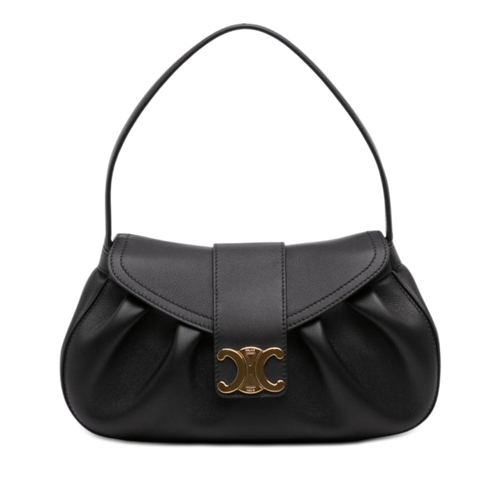 Celine Medium Cuir de veau Triomphe Polly Sac bandoulière