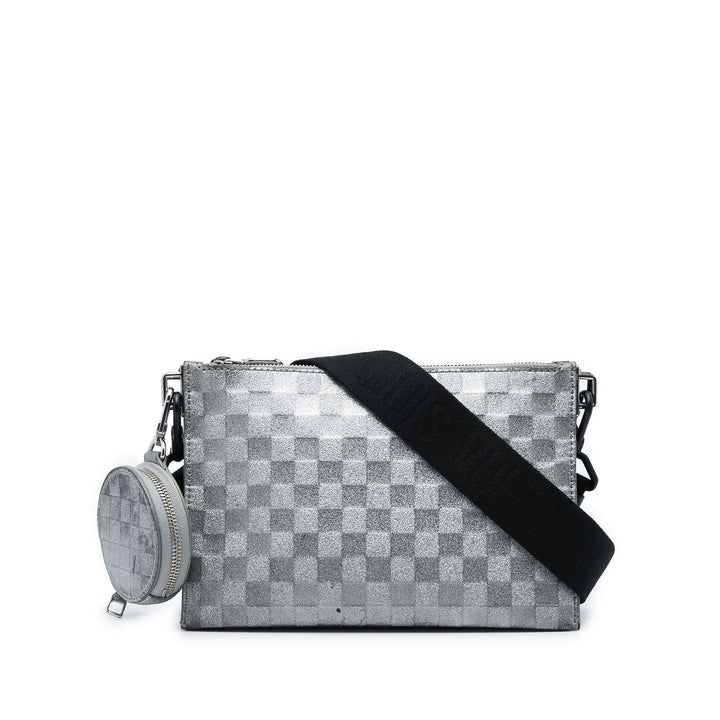 Louis Vuitton Pochette Damier Glitter In The Loop Trio taurillon Noir – vue principale – GABY PARIS