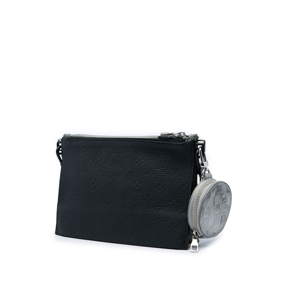Louis Vuitton Pochette Damier Glitter In The Loop Trio taurillon Noir – vue 2 – GABY PARIS