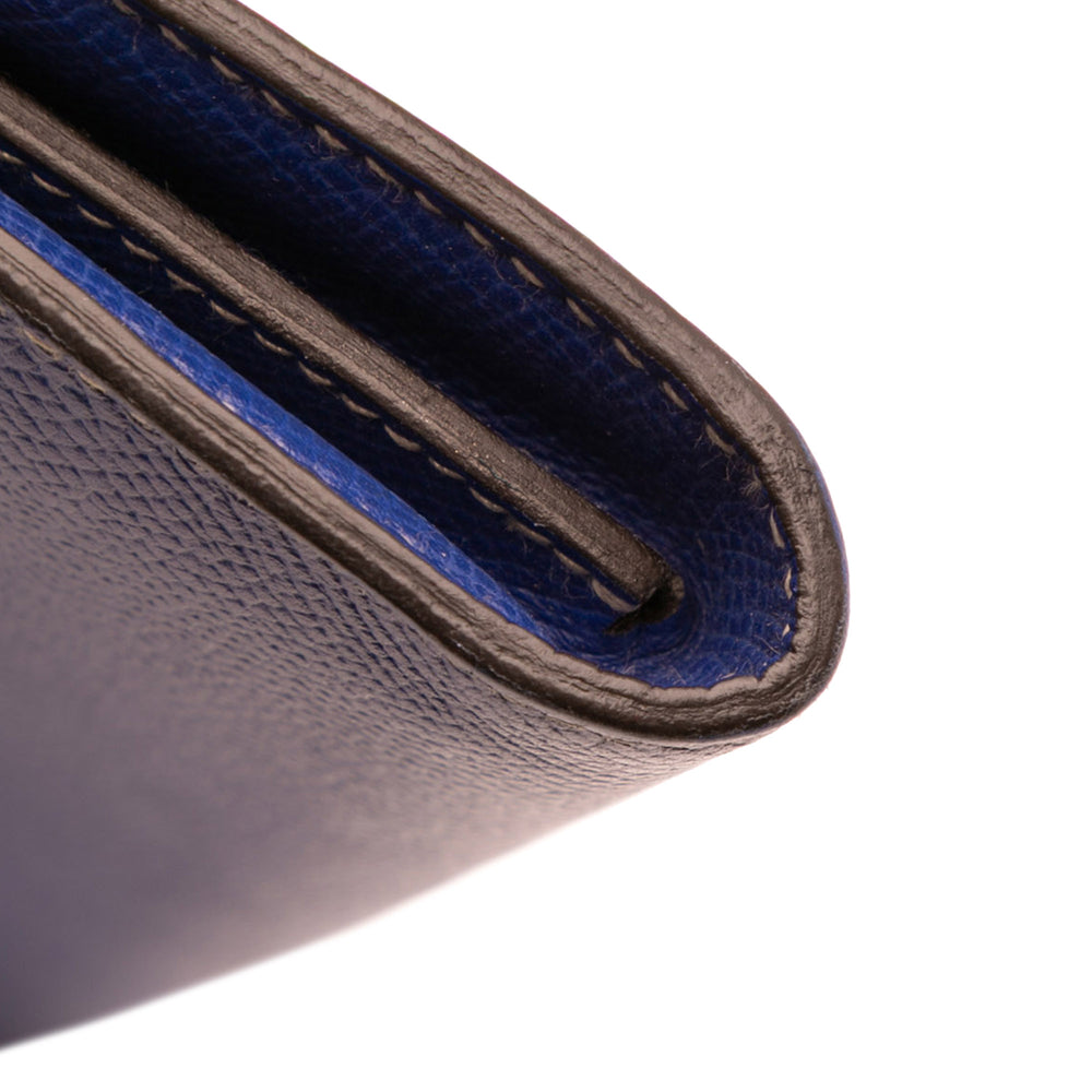 Epsom Kelly Longue Wallet Blue - Gaby Paris