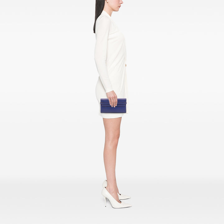 Epsom Kelly Longue Wallet Blue - Gaby Paris