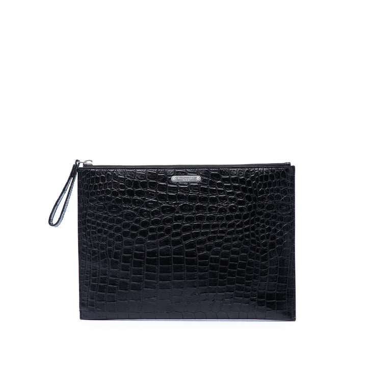 Saint Laurent Croc embossé Cuir Pochette