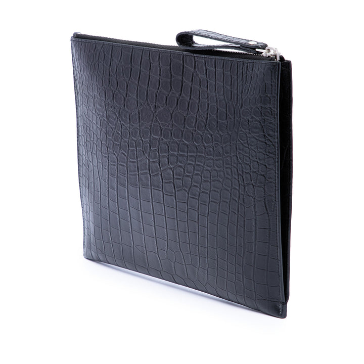 Saint Laurent Croc embossé Cuir Pochette