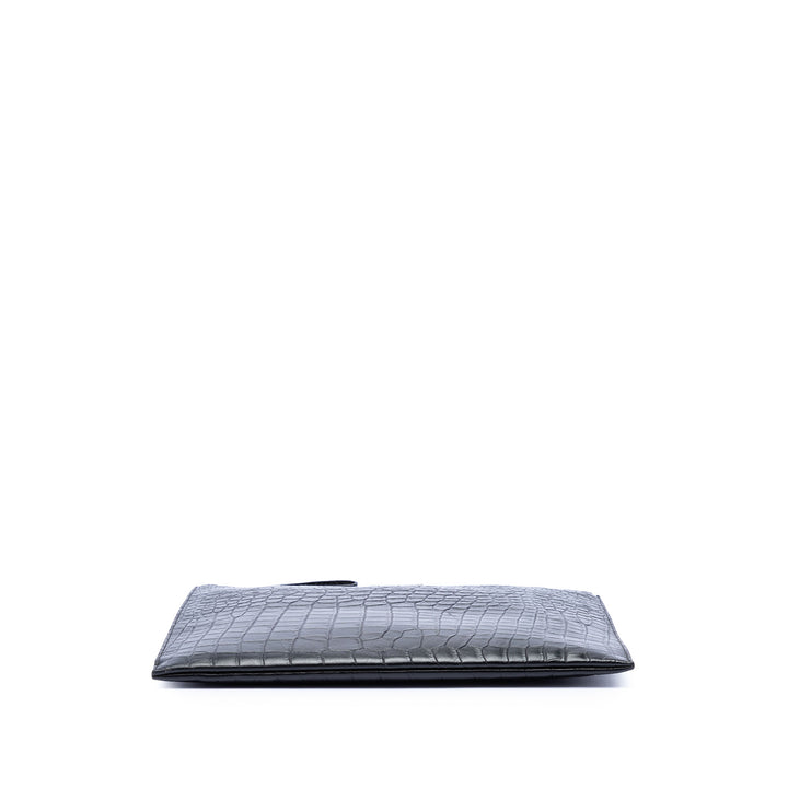Saint Laurent Croc embossé Cuir Pochette