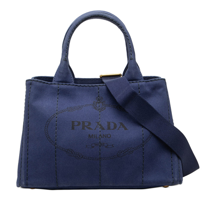 Prada Cabas Canapa Logo Petit Bleu – vue principale – GABY PARIS