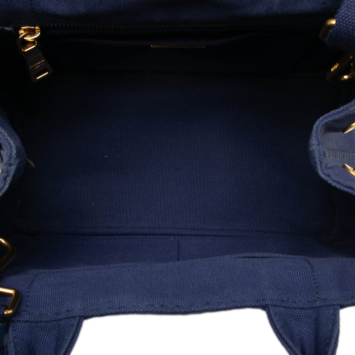 Prada Cabas Canapa Logo Petit Bleu – vue 4 – GABY PARIS
