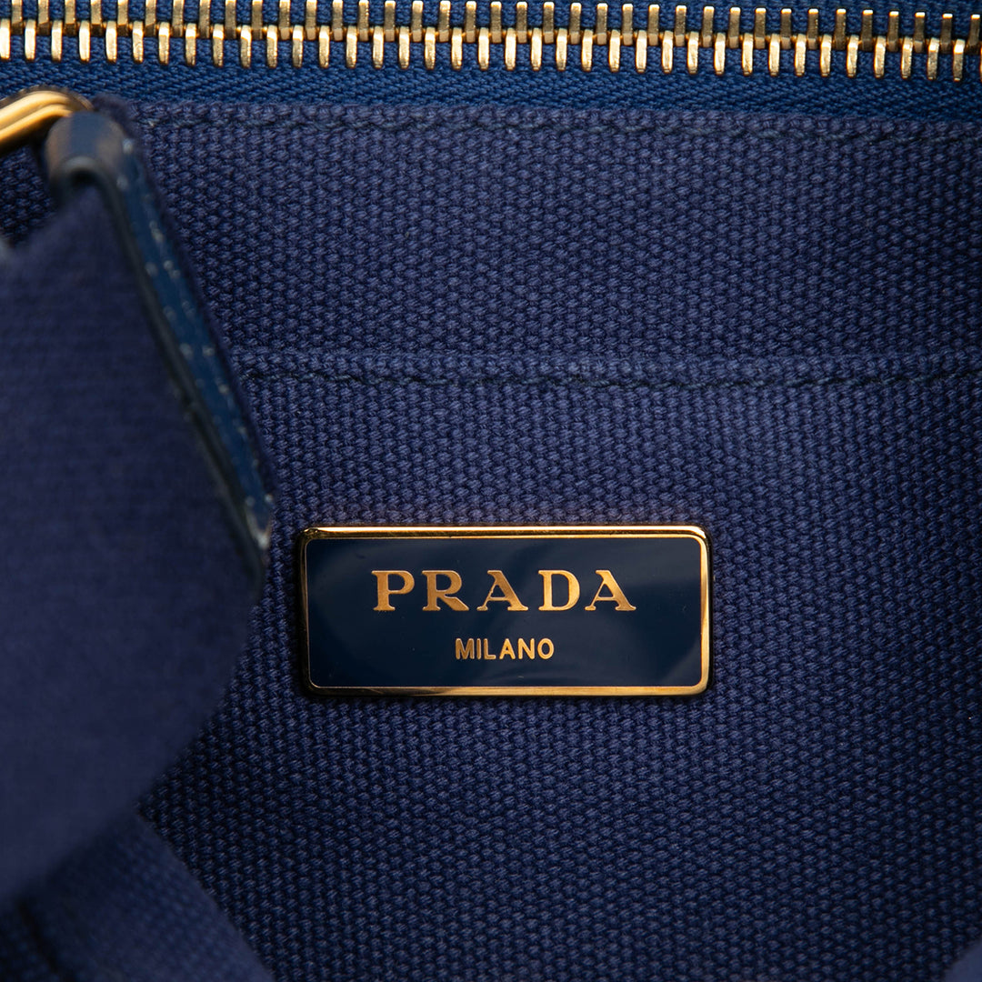 Prada Cabas Canapa Logo Petit Bleu – vue 5 – GABY PARIS