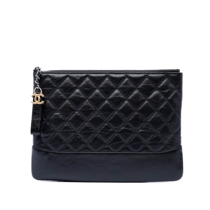 Chanel Medium Matelassé vieilli Cuir de veau Gabrielle O Étui Pochette