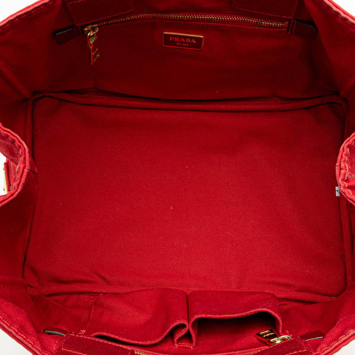 Canvas Canapa Logo Satchel Red - Gaby Paris