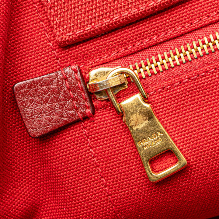 Canvas Canapa Logo Satchel Red - Gaby Paris