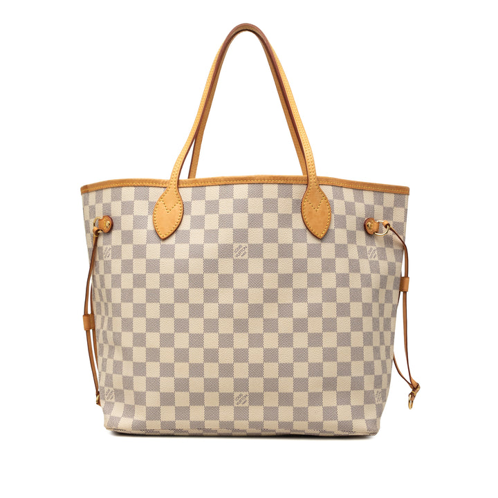 Louis Vuitton Neverfull MM Damier Azur Blanc