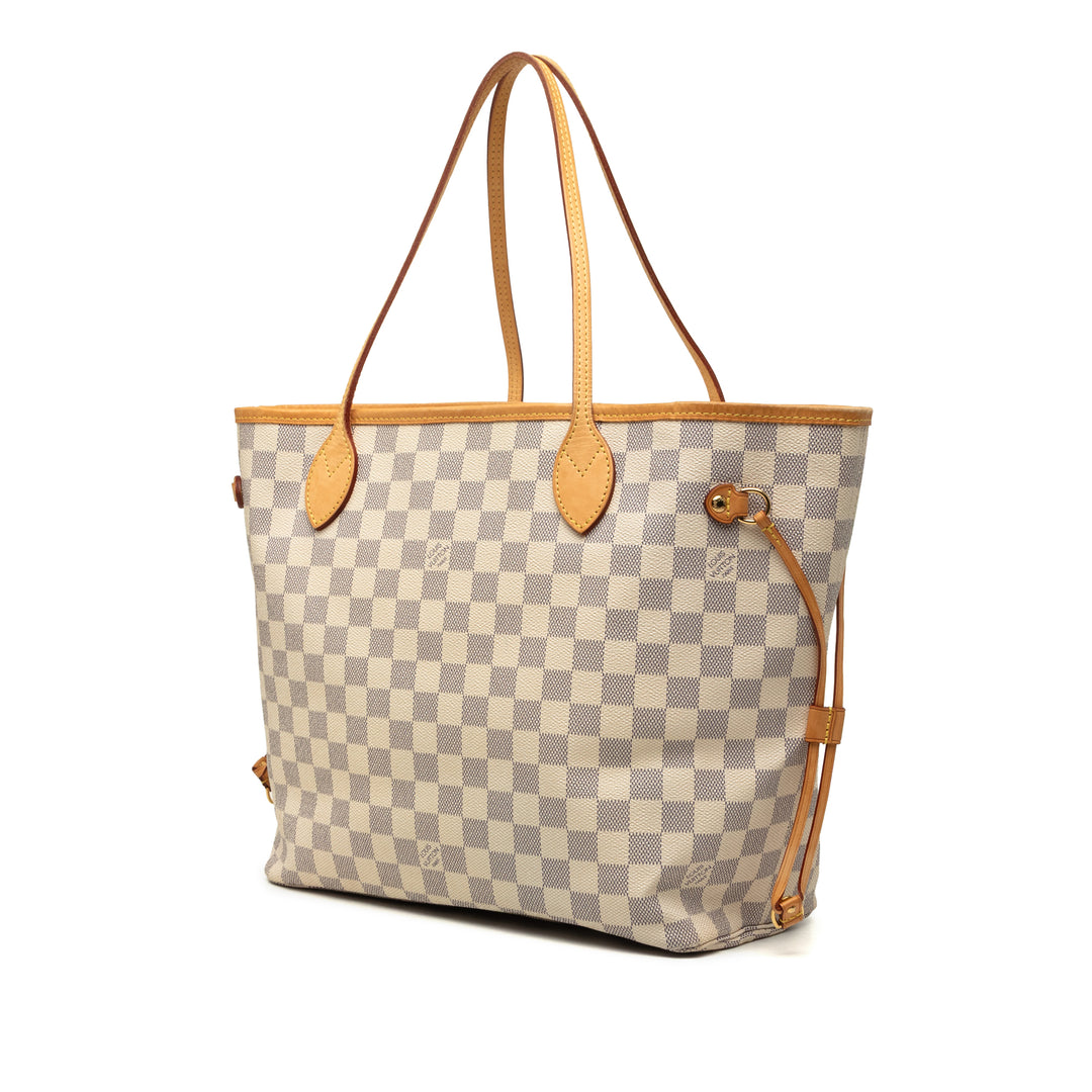 Louis Vuitton Neverfull MM Damier Azur Blanc