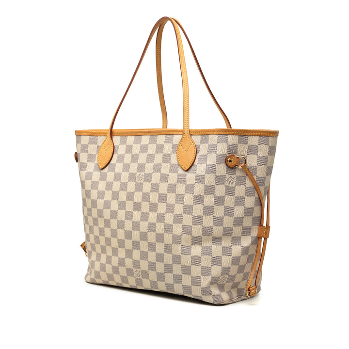 Louis Vuitton Neverfull MM Damier Azur Blanc