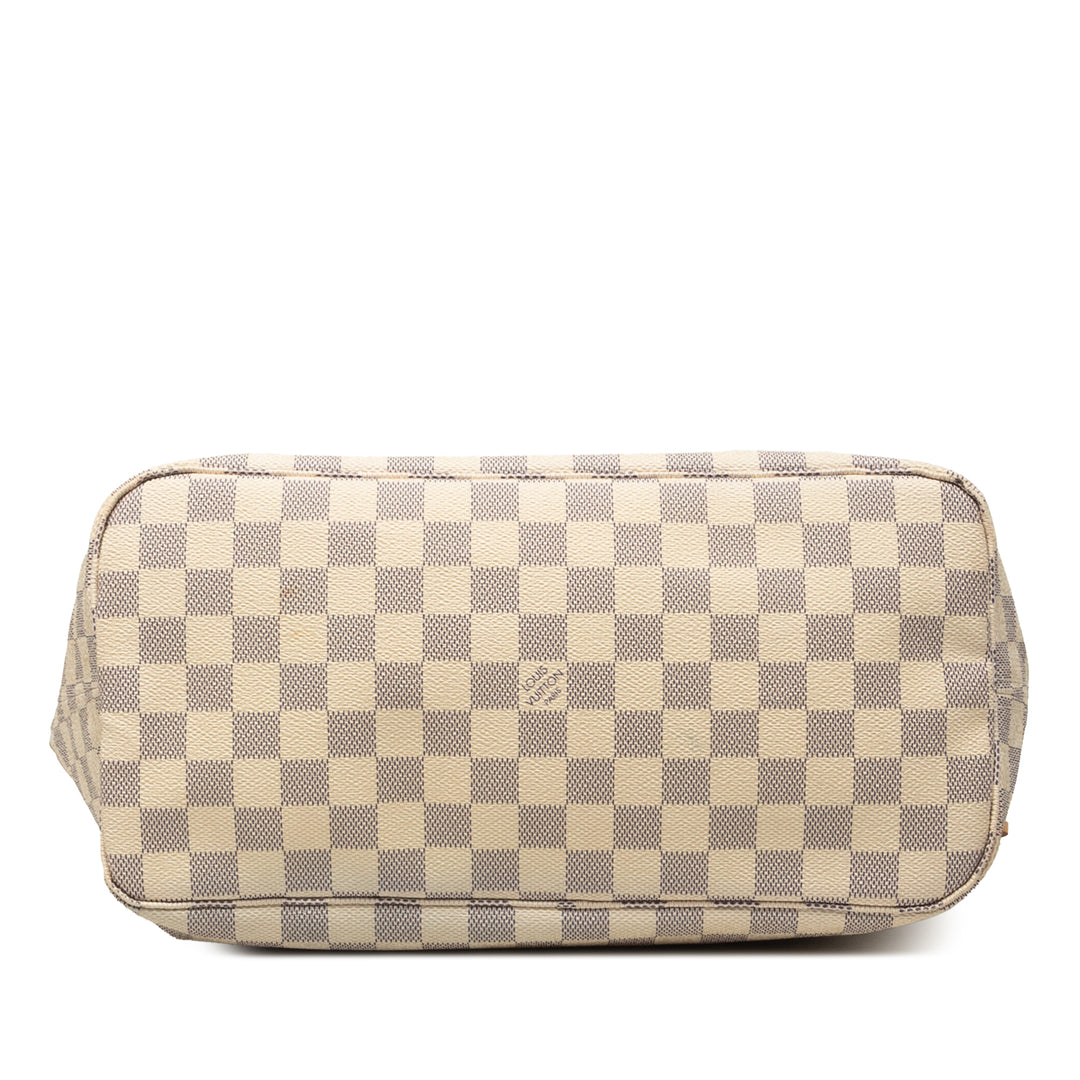 Louis Vuitton Neverfull MM Damier Azur Blanc