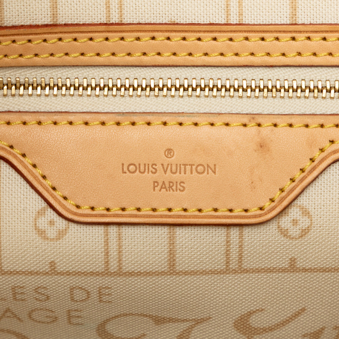 Louis Vuitton Neverfull MM Damier Azur Blanc
