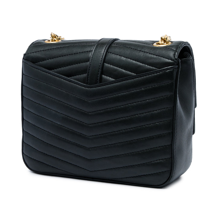 Saint Laurent Chevron Sulpice Sac Petit Cuir d'agneau Vert – vue 2 – GABY PARIS